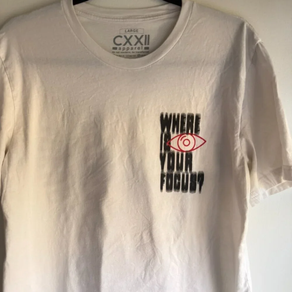 CXXII Apparel – Where Is Your Focus? Graphic Tee – Men's Size L - Picture 7 of 9